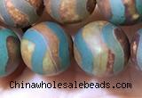 CAA3898 15 inches 10mm round tibetan agate beads wholesale