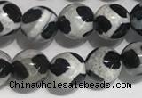 CAA3985 15 inches 6mm round tibetan agate beads wholesale