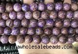 CAA4004 15.5 inches 12mm round purple crazy lace agate beads