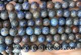 CAA4011 15.5 inches 10mm round blue crazy lace agate beads