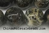 CAA4039 15.5 inches 16mm round chrysanthemum agate beads