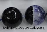 CAA404 15.5 inches 24mm round agate druzy geode gemstone beads