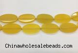 CAA4064 15.5 inches 30*50mm oval yellow agate gemstone beads