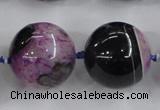 CAA407 15.5 inches 24mm round agate druzy geode gemstone beads