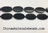 CAA4070 15.5 inches 30*50mm oval black agate gemstone beads