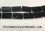 CAA4073 15.5 inches 30*50mm rectangle black agate gemstone beads