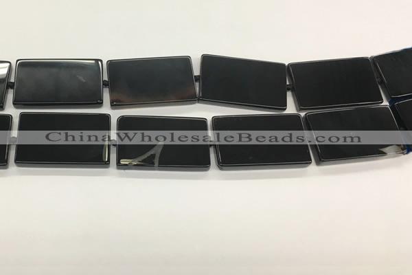 CAA4073 15.5 inches 30*50mm rectangle black agate gemstone beads