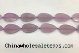 CAA4076 15.5 inches 30*50mm flat teardrop purple agate gemstone beads