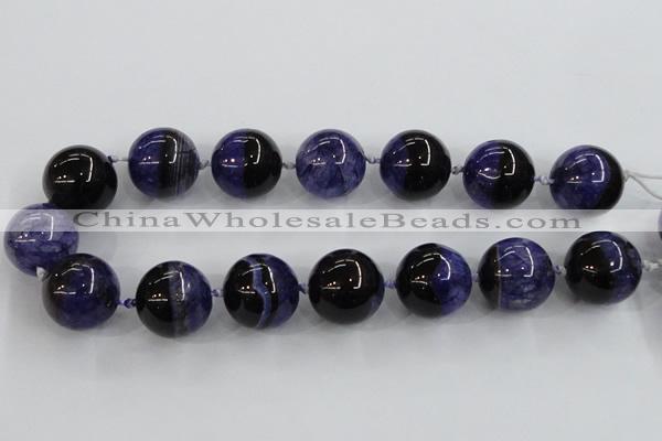 CAA408 15.5 inches 24mm round agate druzy geode gemstone beads