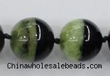 CAA410 15.5 inches 24mm round agate druzy geode gemstone beads