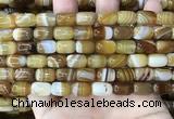 CAA4151 15.5 inches 8*12mm drum line agate beads wholesale