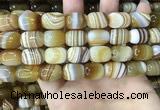 CAA4153 15.5 inches 12*16mm drum line agate beads wholesale