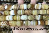 CAA4154 15.5 inches 13*18mm drum line agate beads wholesale