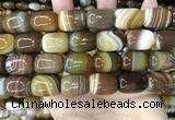 CAA4155 15.5 inches 15*20mm drum line agate beads wholesale