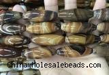 CAA4169 15.5 inches 14*40mm rice line agate beads wholesale