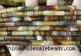 CAA4177 15.5 inches 5*24mm tube line agate beads wholesale