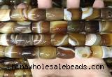 CAA4187 15.5 inches 13*18mm drum line agate gemstone beads