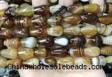 CAA4200 15.5 inches 10*16mm teardrop line agate gemstone beads