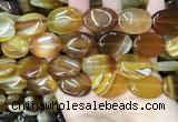 CAA4215 15.5 inches 18*25mm oval line agate beads wholesale