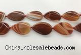 CAA4320 15.5 inches 30*40mm twisted oval line agate beads