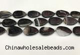 CAA4353 15.5 inches 22*30mm flat teardrop agate druzy geode beads
