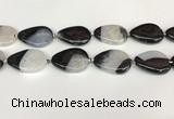 CAA4354 15.5 inches 25*35mm flat teardrop agate druzy geode beads