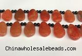 CAA4362 Top drilled 20*30mm freeform dragon veins agate beads