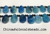 CAA4364 Top drilled 20*30mm freeform dragon veins agate beads