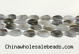 CAA4389 15.5 inches 15*20mm flat teardrop Montana agate beads