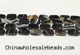 CAA4398 15.5 inches 15*20mm rectangle black banded agate beads