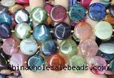 CAA4445 15.5 inches 18mm flat round dragon veins agate beads