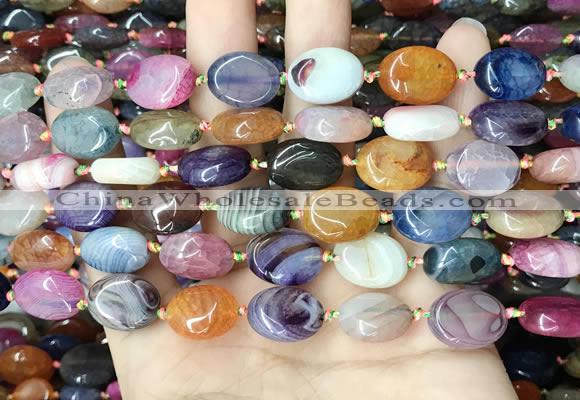 CAA4461 15.5 inches 12*16mm oval dragon veins agate beads