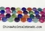 CAA4491 15.5 inches 18mm flat round dragon veins agate beads