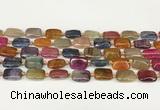 CAA4502 15.5 inches 10*14mm rectangle dragon veins agate beads