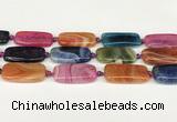 CAA4506 15.5 inches 13*30mm rectangle dragon veins agate beads