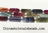 CAA4507 15.5 inches 20*40mm rectangle dragon veins agate beads