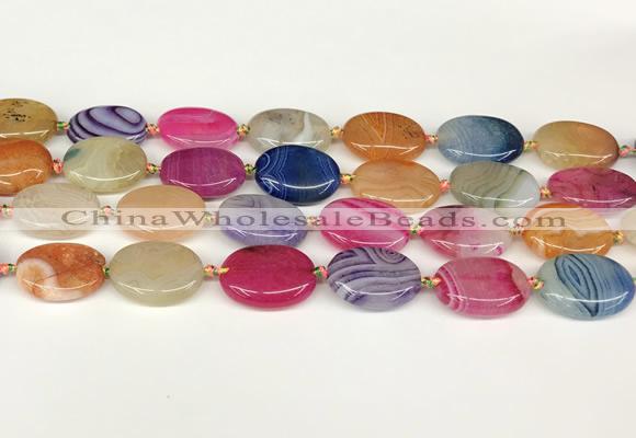 CAA4512 15.5 inches 15*20mm oval dragon veins agate beads