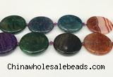 CAA4530 15.5 inches 35mm flat round dragon veins agate beads