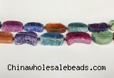 CAA4541 15.5 inches 22*32mm - 25*35mm freefrom agate druzy geode beads