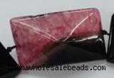 CAA455 15.5 inches 30*30*50mm pyramid agate druzy geode beads