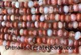 CAA4561 15.5 inches 4*6mm - 5*7mm rondelle south red agate beads