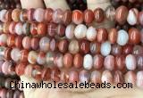 CAA4563 15.5 inches 6*10mm - 8*11mm rondelle south red agate beads