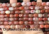 CAA4567 15.5 inches 7*10mm - 8*11mm rice south red agate beads