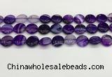 CAA4597 15.5 inches 14mm flat round banded agate beads wholesale