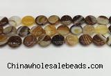 CAA4604 15.5 inches 16mm flat round banded agate beads wholesale