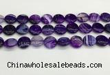 CAA4605 15.5 inches 16mm flat round banded agate beads wholesale