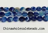 CAA4609 15.5 inches 16mm flat round banded agate beads wholesale