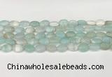 CAA4649 15.5 inches 10*14mm oval banded agate beads wholesale