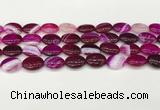 CAA4655 15.5 inches 12*16mm oval banded agate beads wholesale