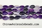 CAA4662 15.5 inches 13*18mm oval banded agate beads wholesale